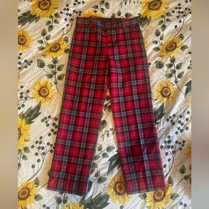 Janie & Jack red Plaid Christmas pants size 8